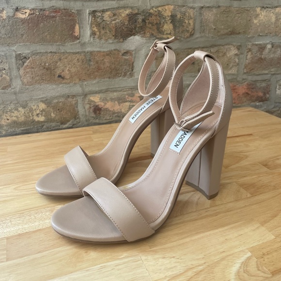 Steve Madden Carrson Blush Leather Heels - Picture 2 of 5
